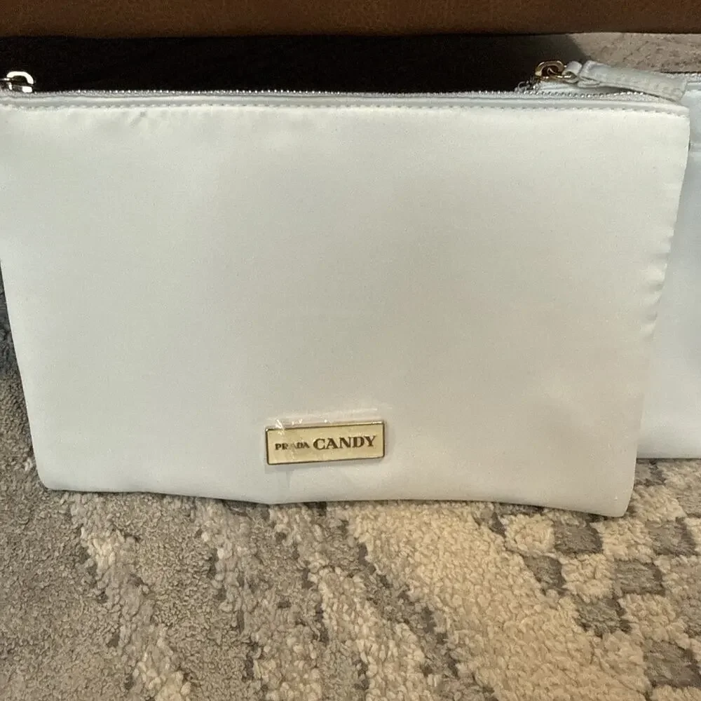 PRADA CANDY KISS Makeup Pouch Toiletry Case 2 pc snaps together